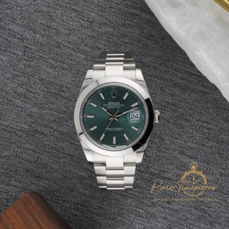Rolex Date-Just 41mm green dial ref 126300