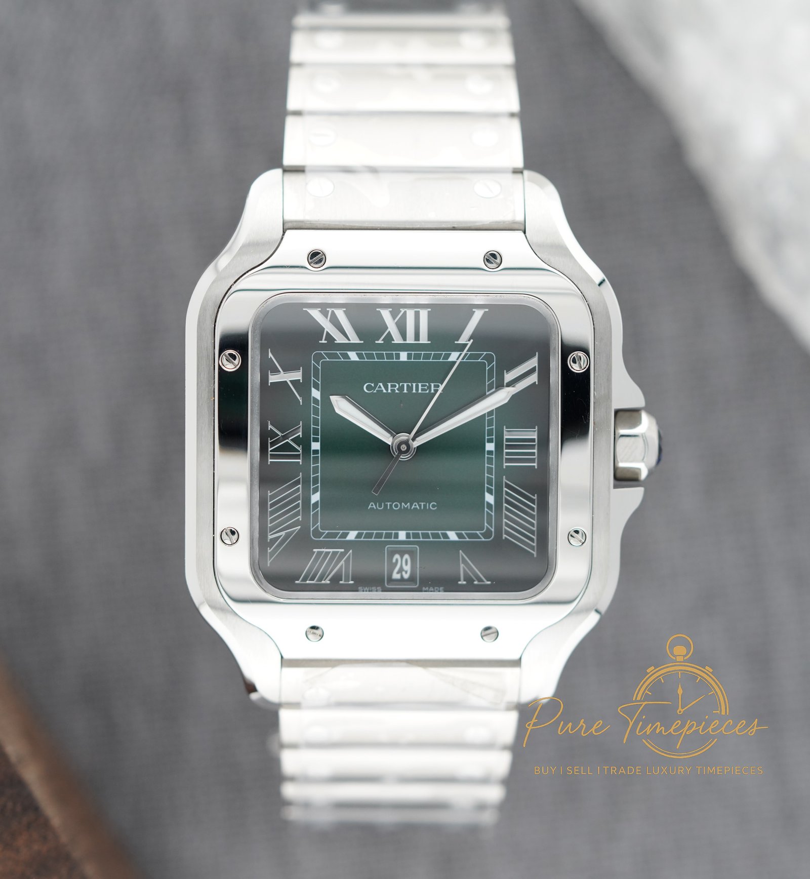 Cartier Santos WSSA0062 Green Dial